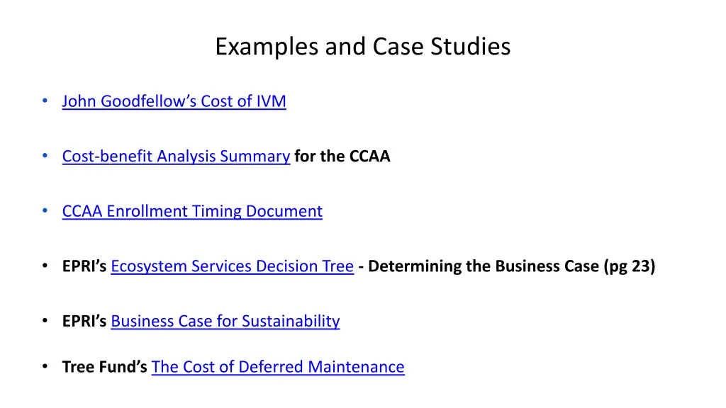 examples and case studies