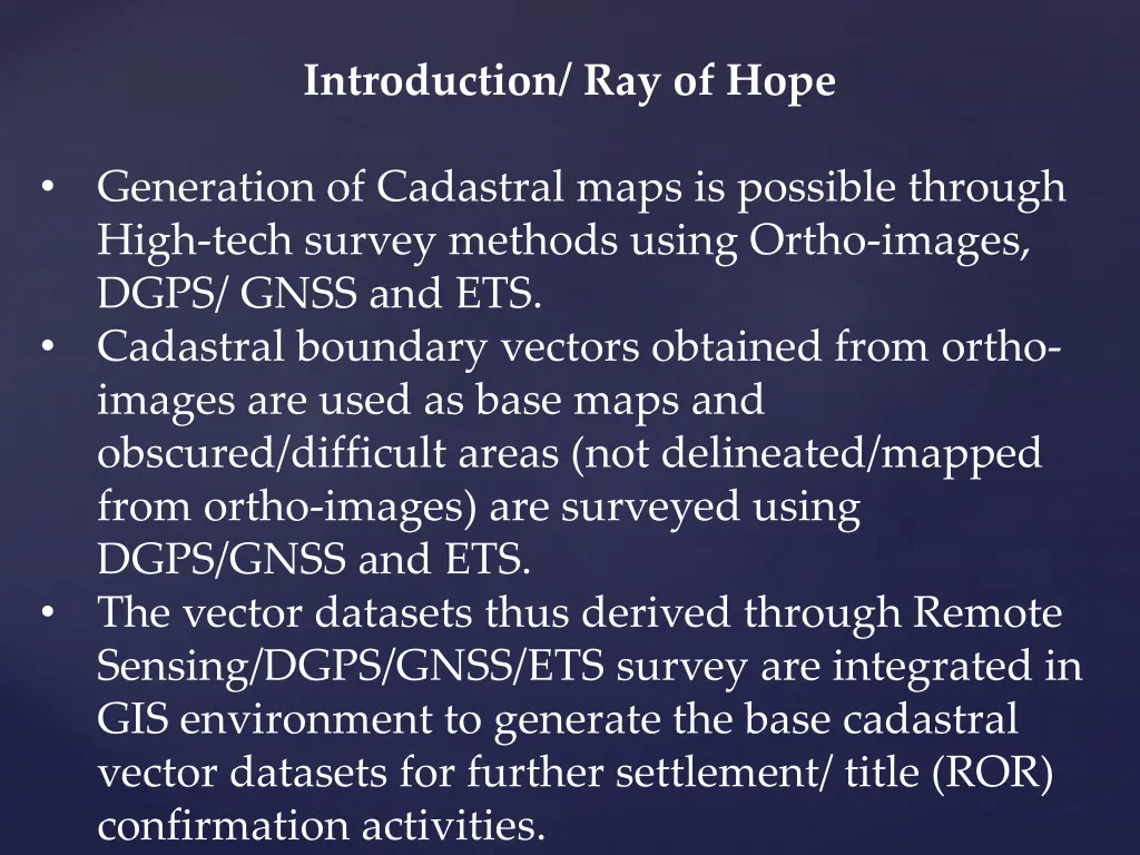 introduction ray of hope