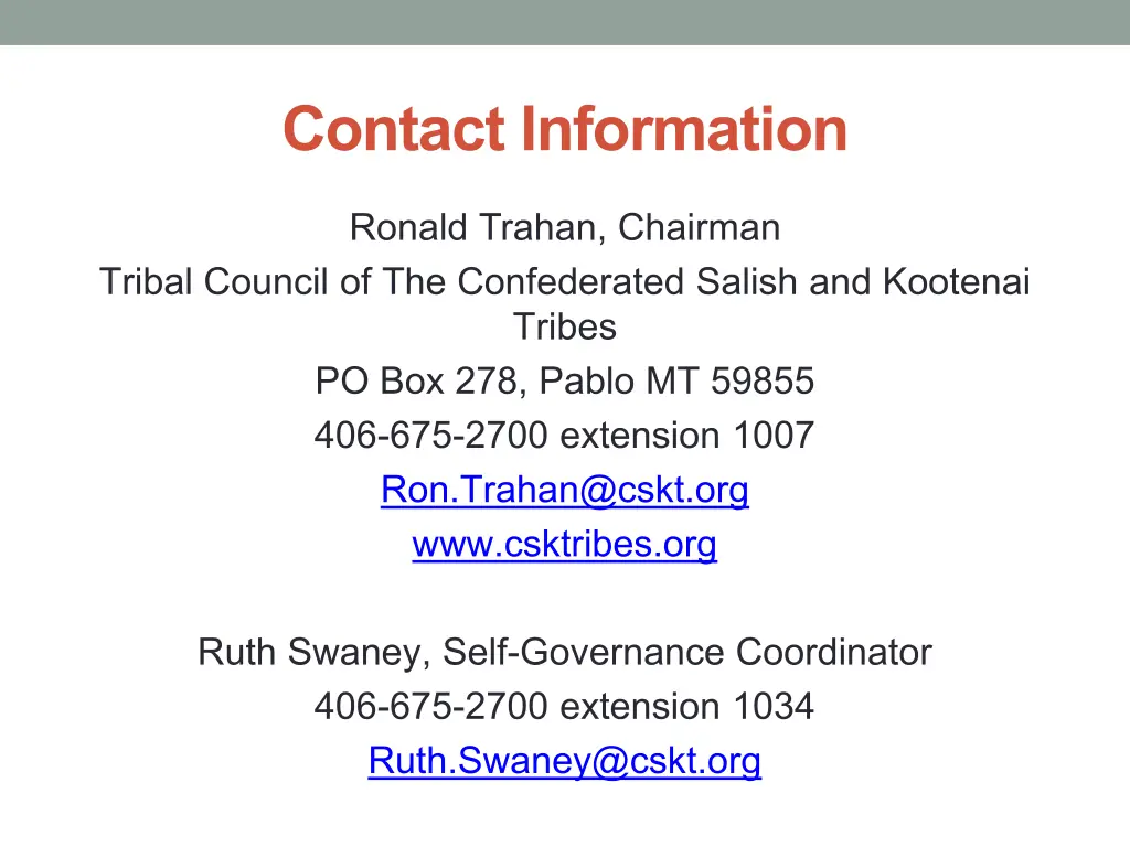 contact information