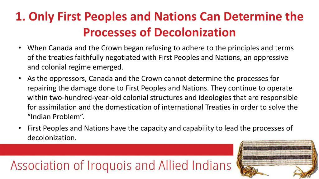 1 only first peoples and nations can determine