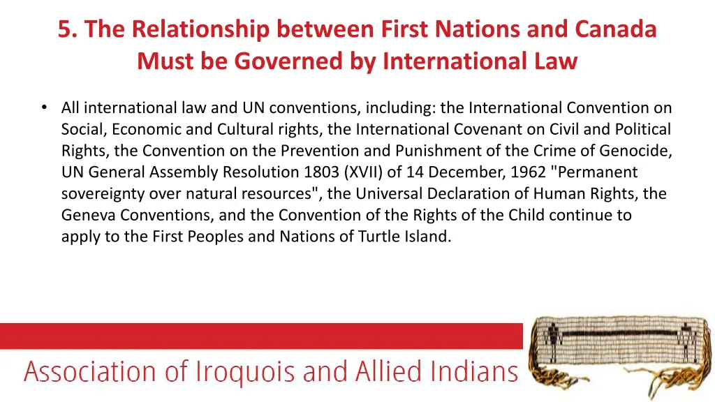 5 the relationship between first nations