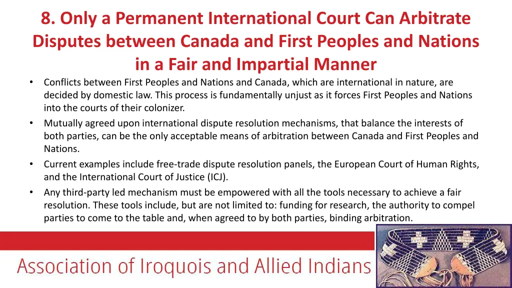 8 only a permanent international court