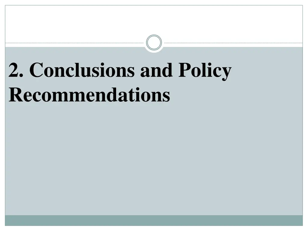 2 conclusions and policy recommendations