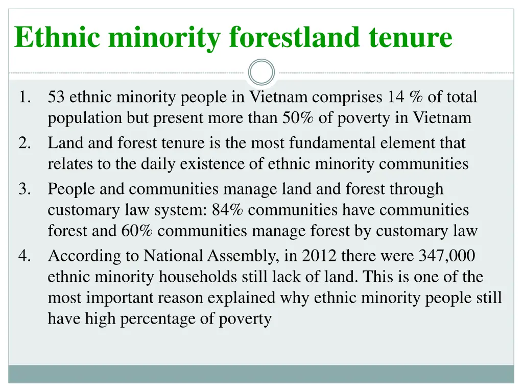 ethnic minority forestland tenure