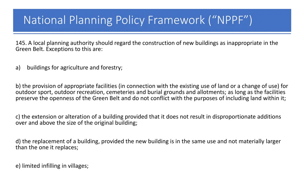 national planning policy framework nppf 2