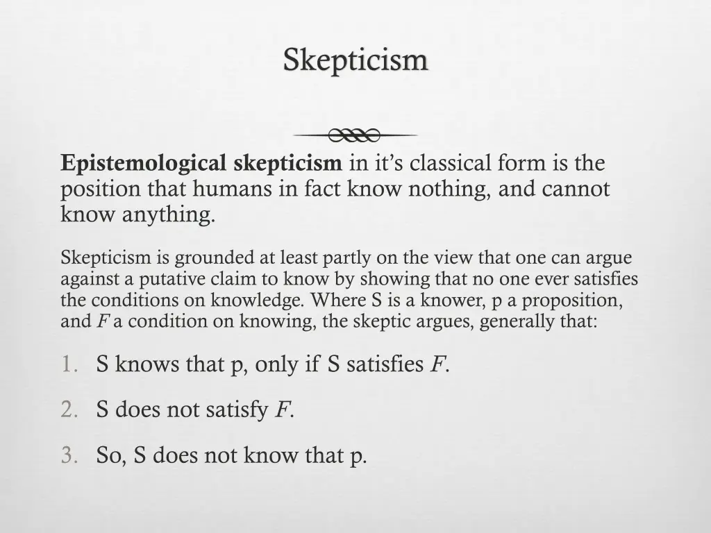 skepticism