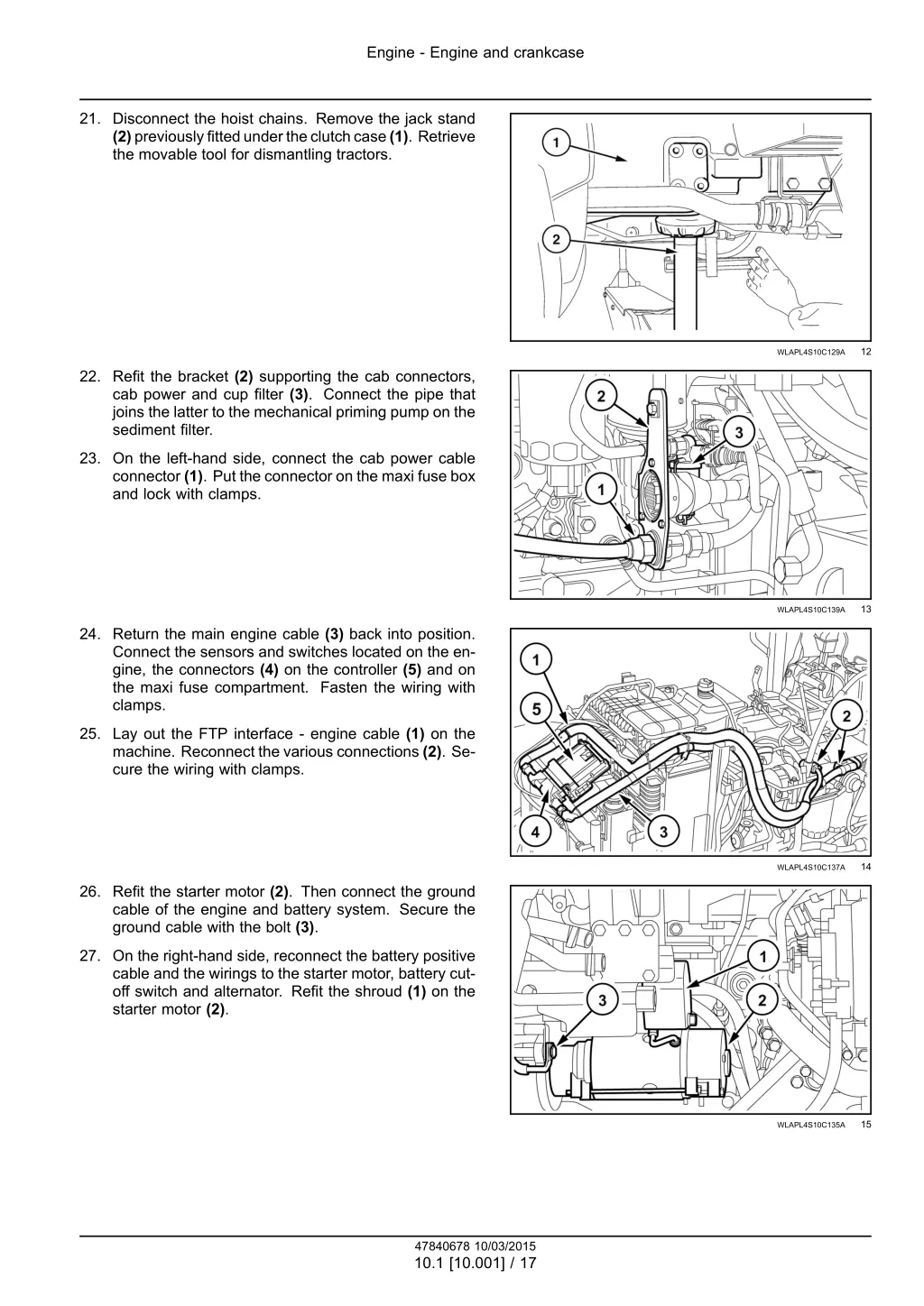 engine engine and crankcase 14