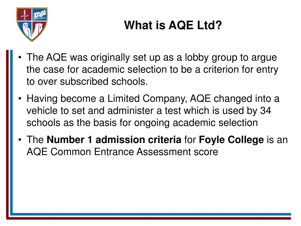 what is aqe ltd