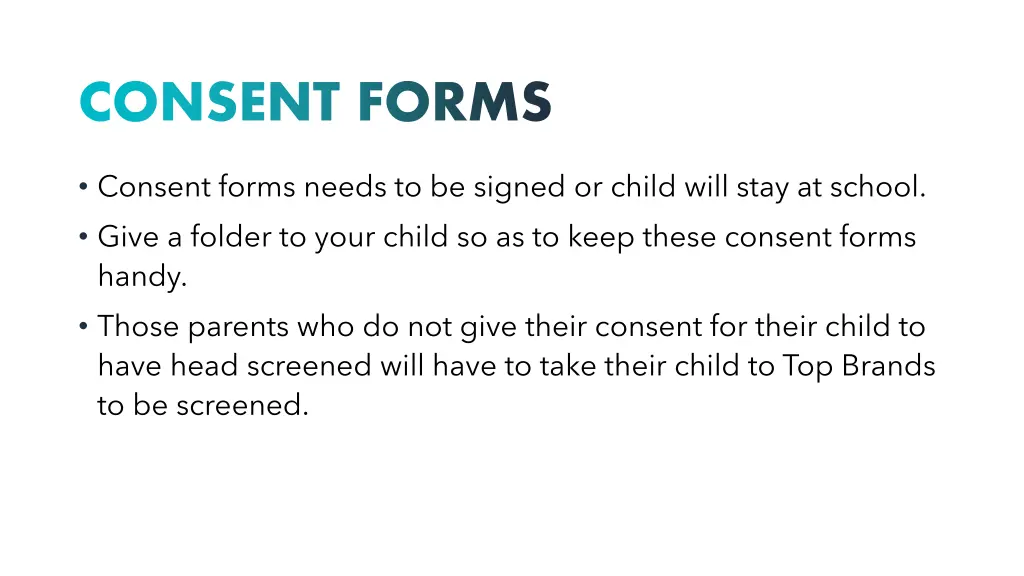 consent forms