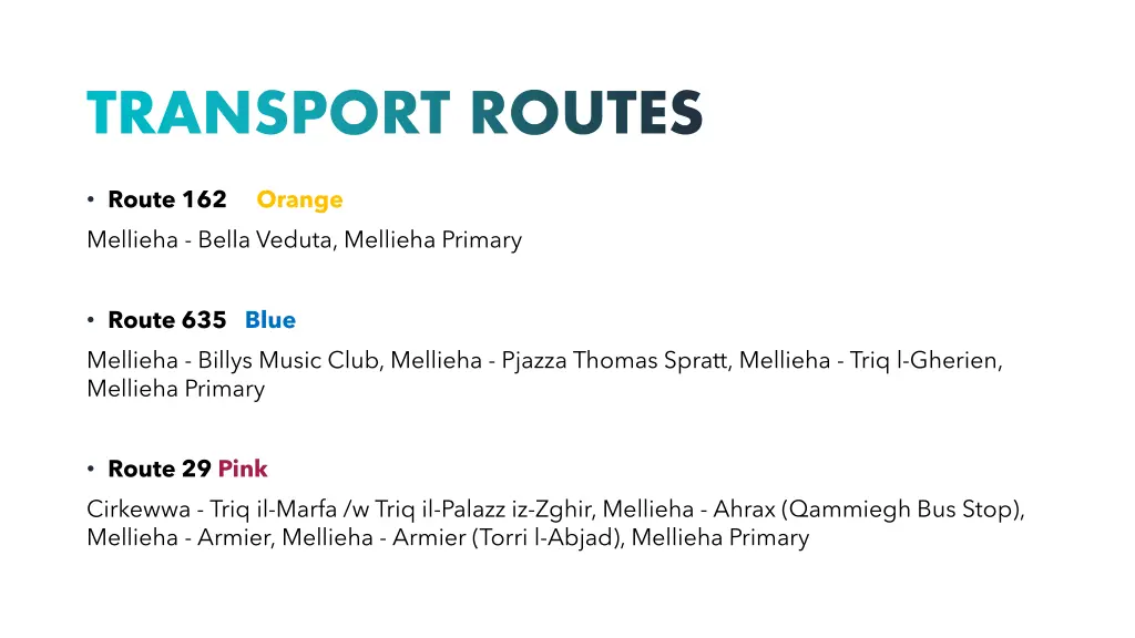 transport routes 2