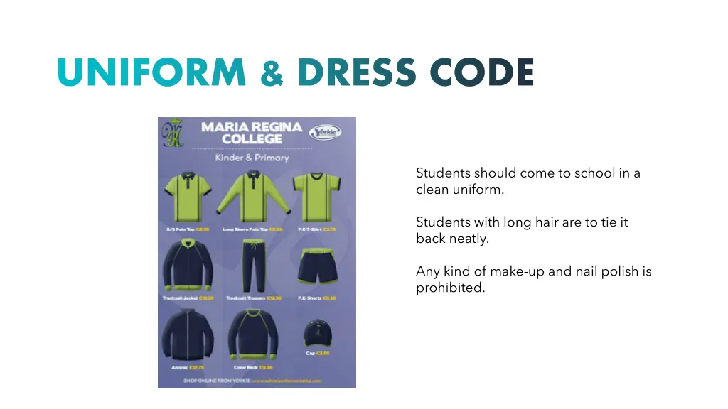 uniform dress code