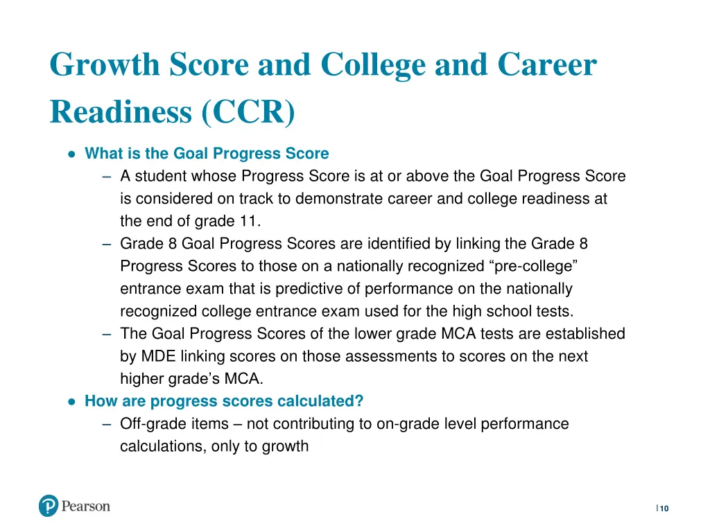 growth score and college and career readiness ccr