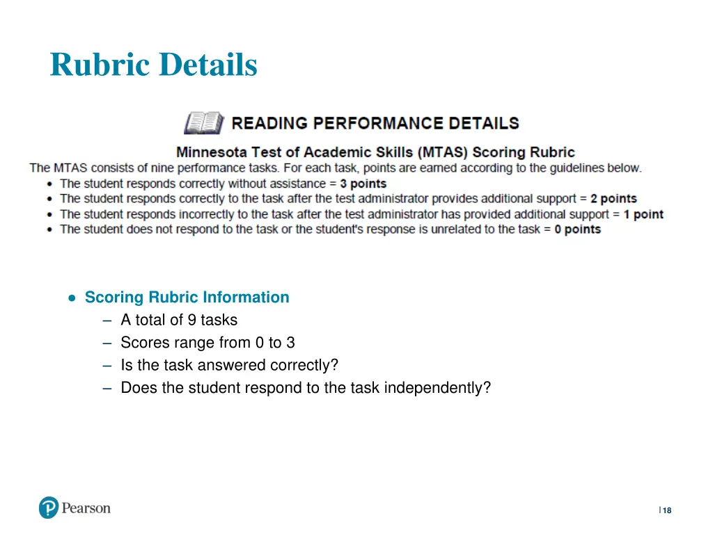 rubric details