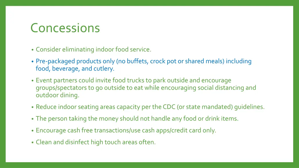 concessions