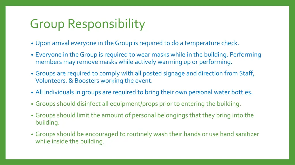 group responsibility