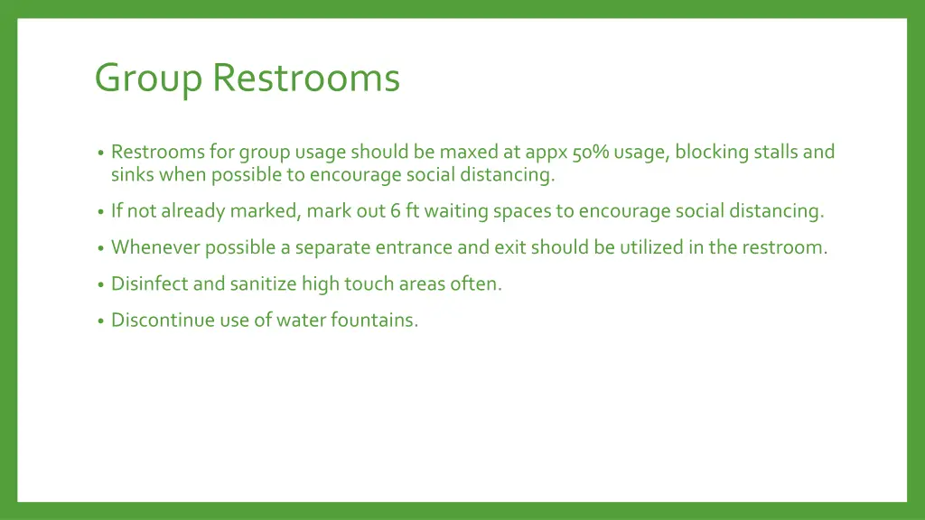 group restrooms