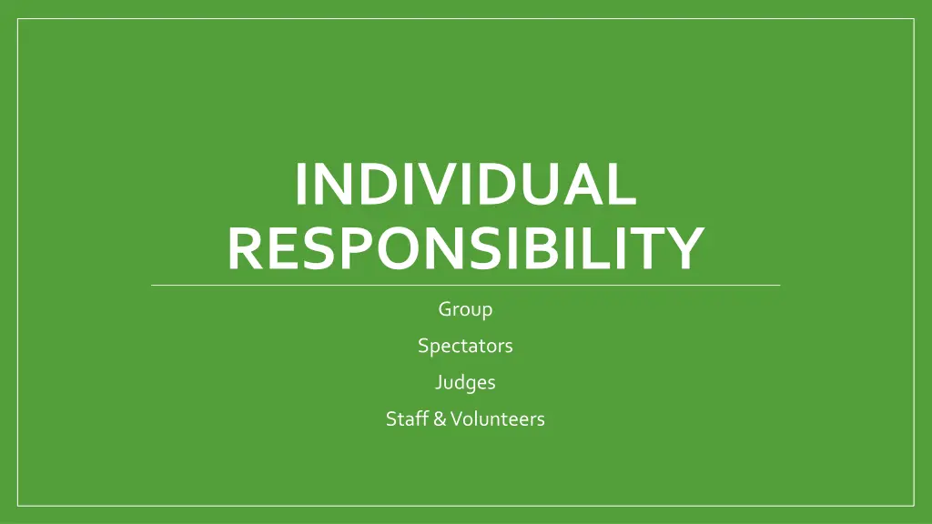 individual responsibility