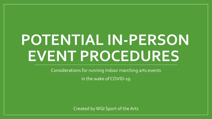 potential in person event procedures