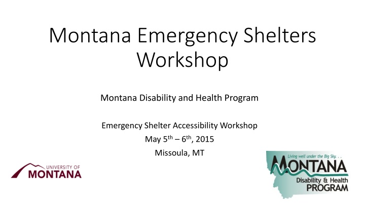 montana emergency shelters workshop