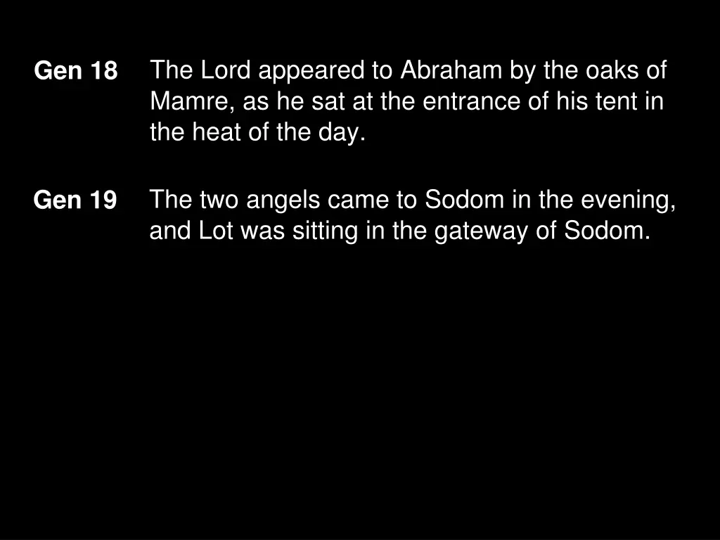 the lord appeared to abraham by the oaks of mamre 1