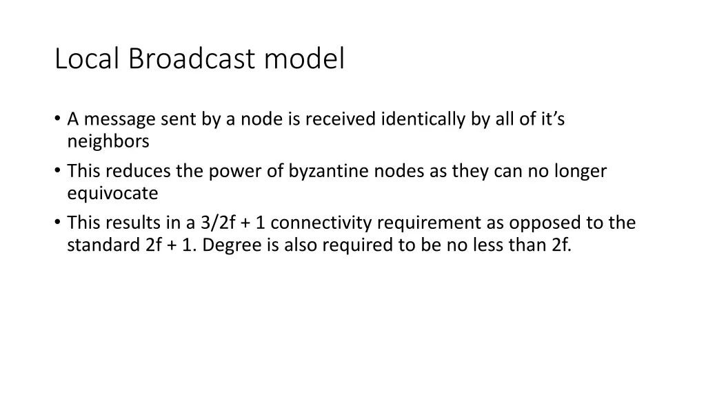 local broadcast model