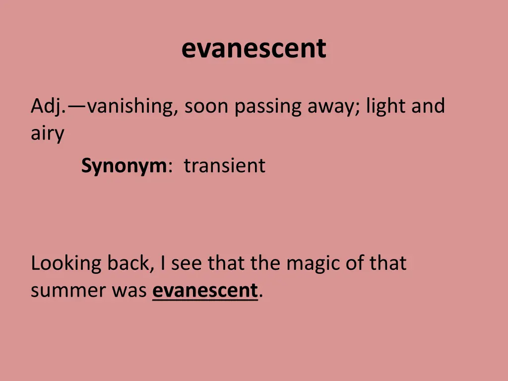 evanescent