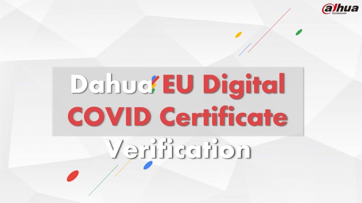 dahua eu digital covid certificate verification