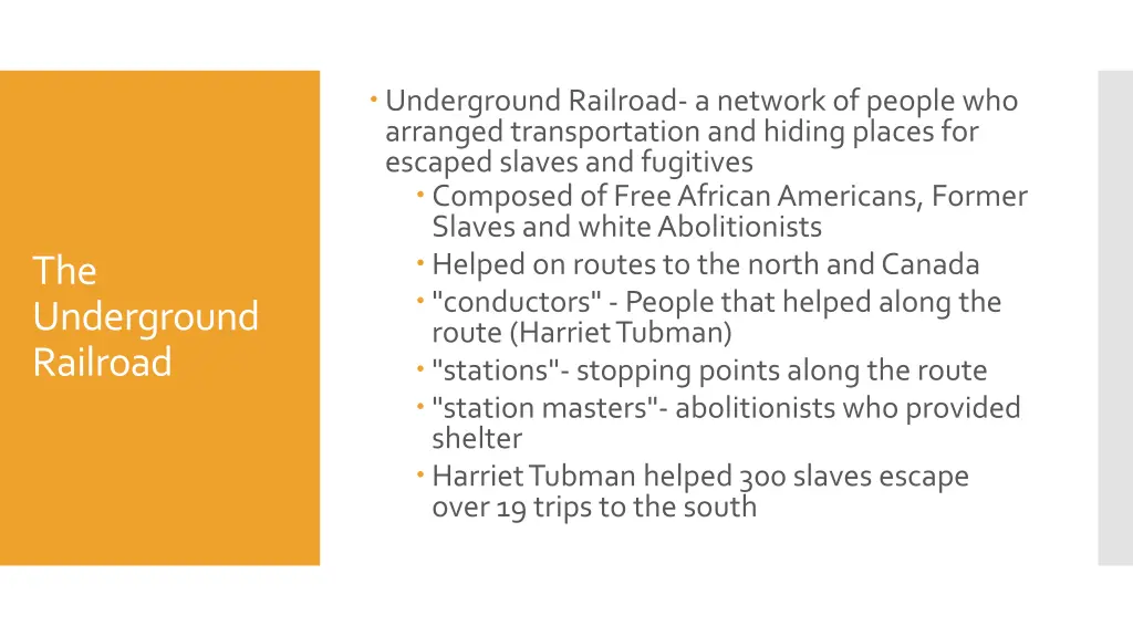 underground railroad a network of people