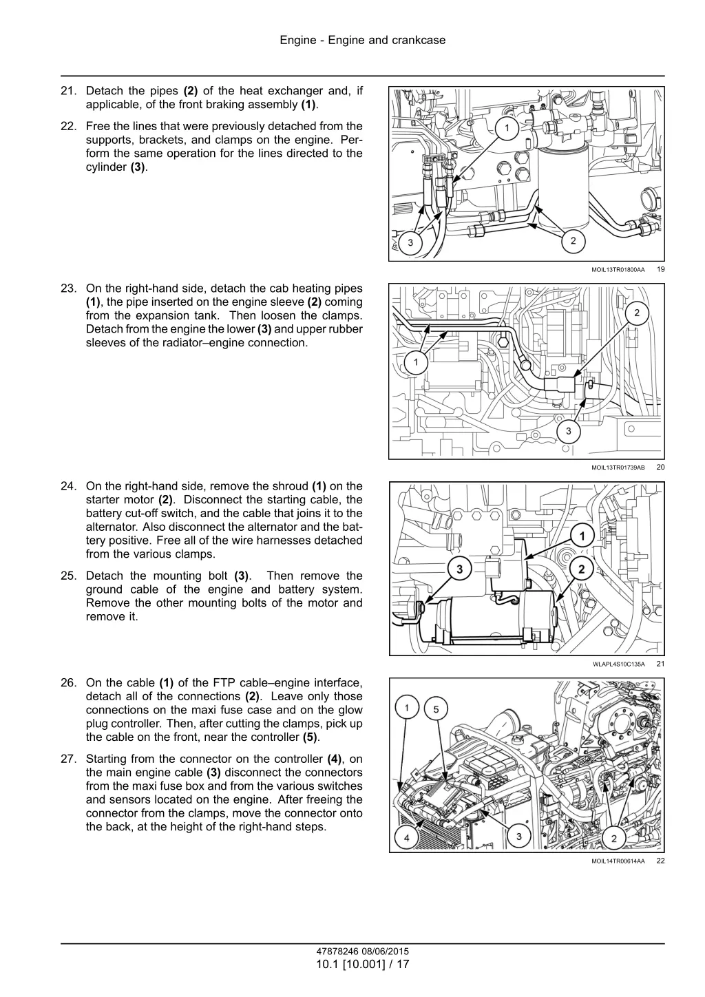 engine engine and crankcase 14