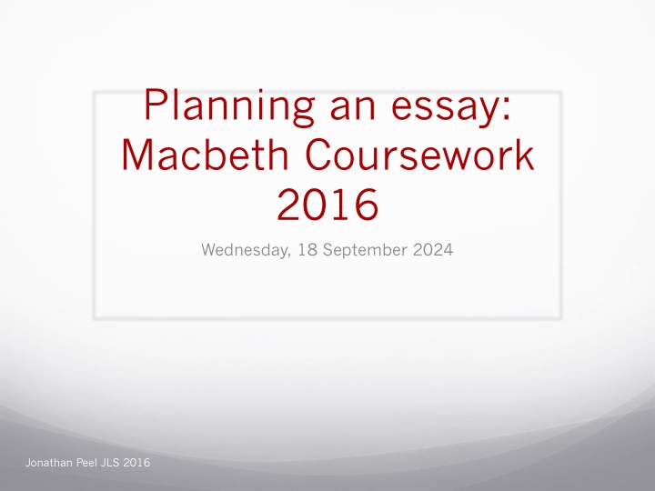 planning an essay macbeth coursework 2016