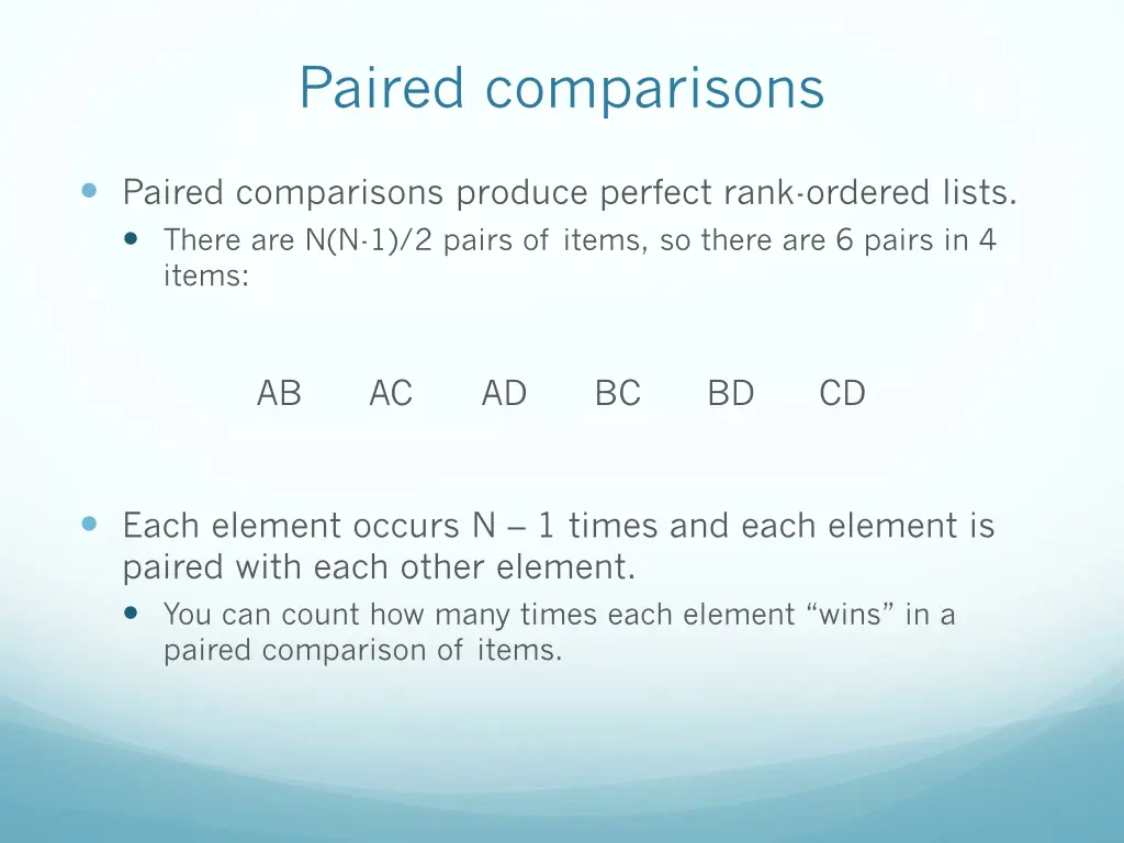 paired comparisons 1