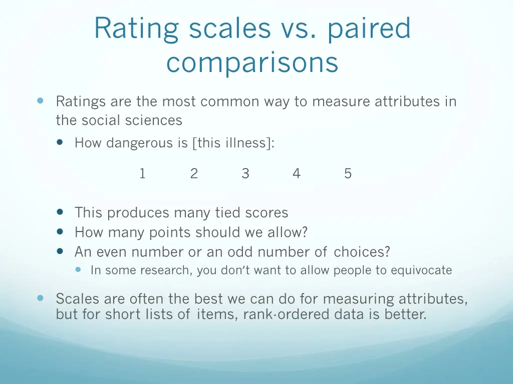 rating scales vs paired comparisons