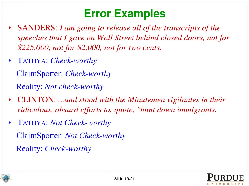 error examples