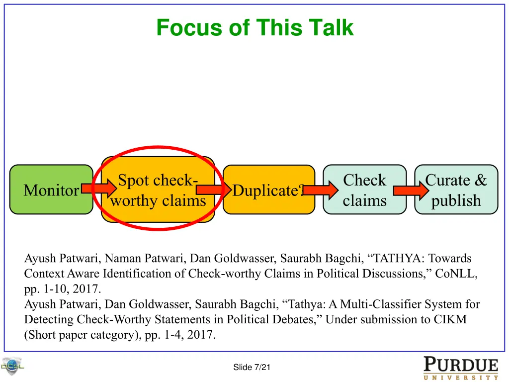 focus of this talk