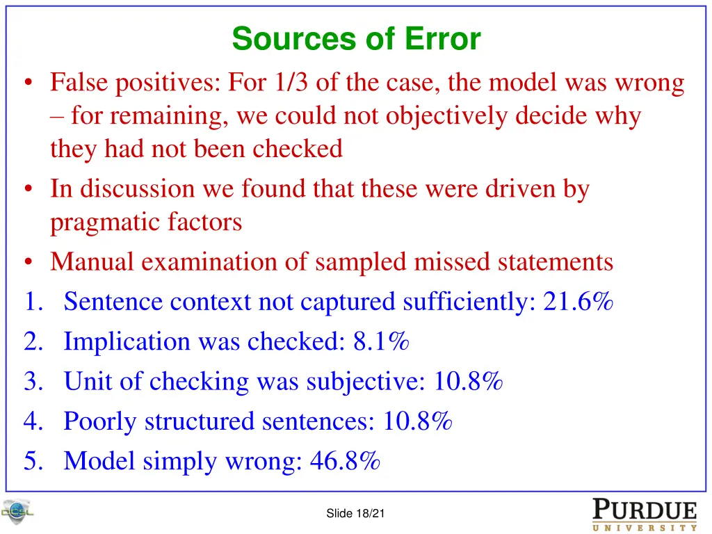 sources of error