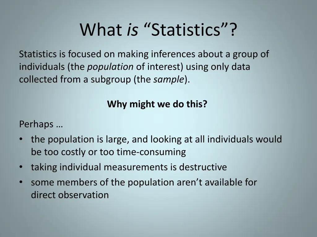 what is statistics