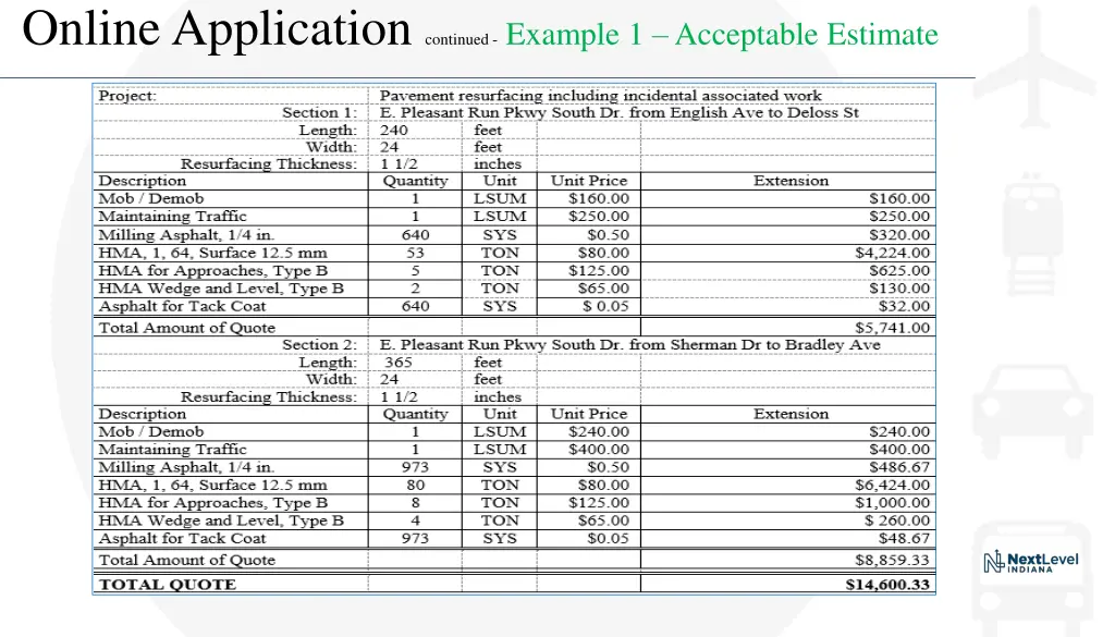 online application continued example 1 acceptable