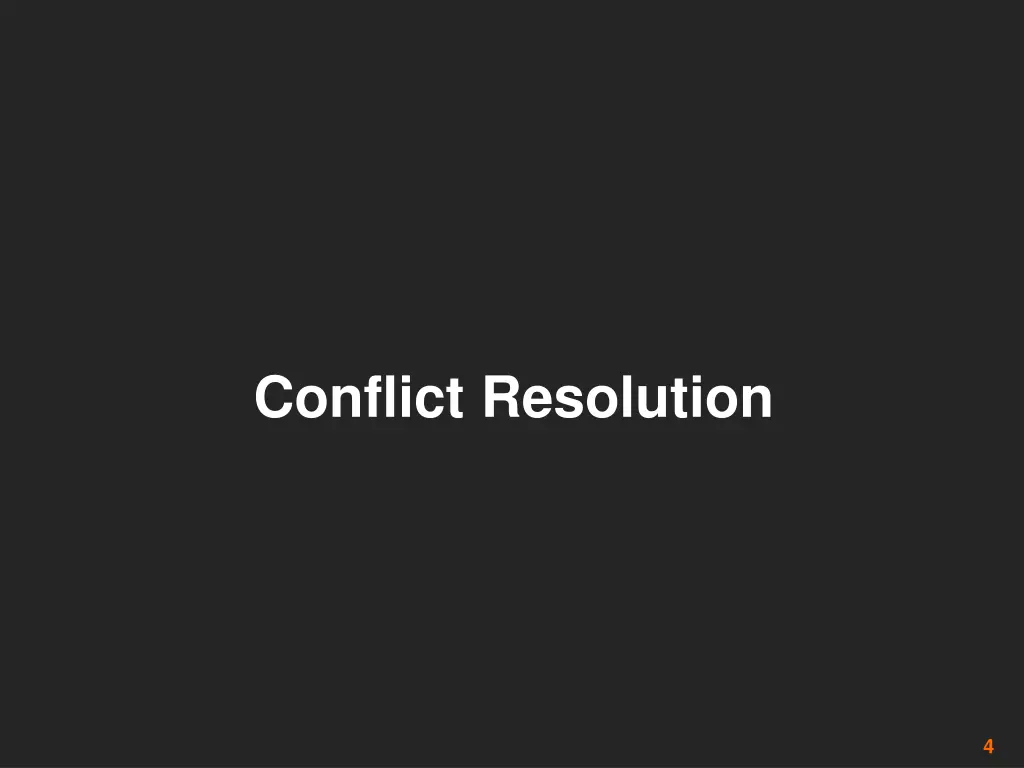 conflict resolution