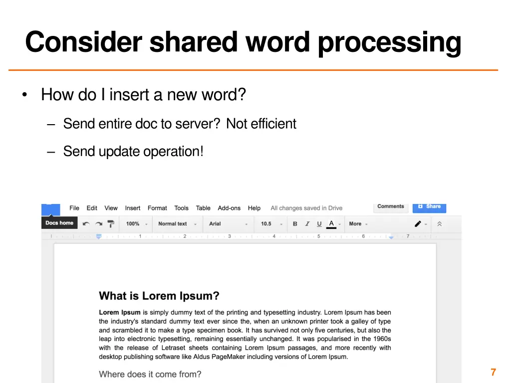 consider shared word processing