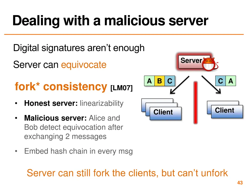 dealing with a malicious server