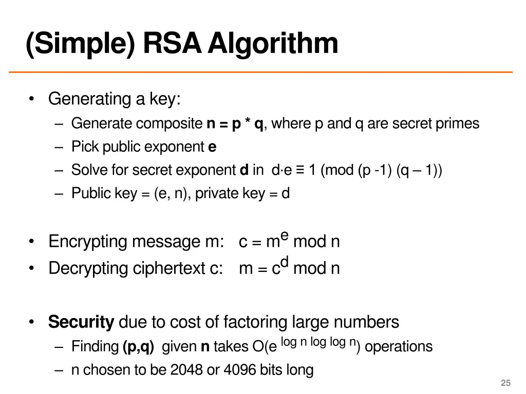 simple rsa algorithm