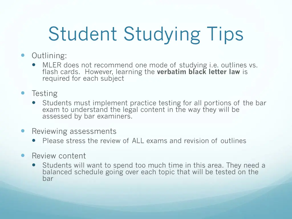 student studying tips