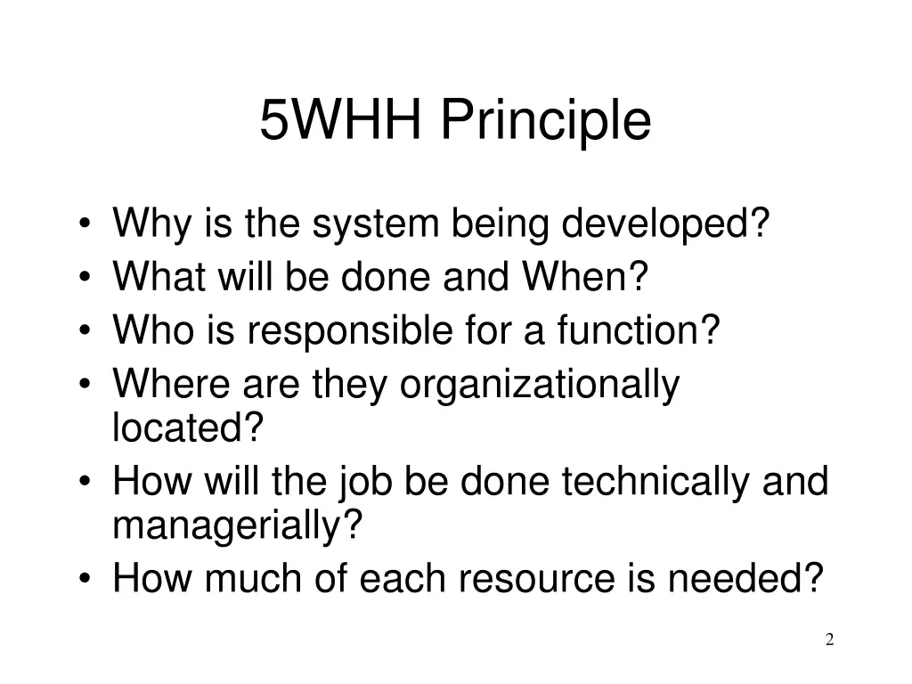 5whh principle