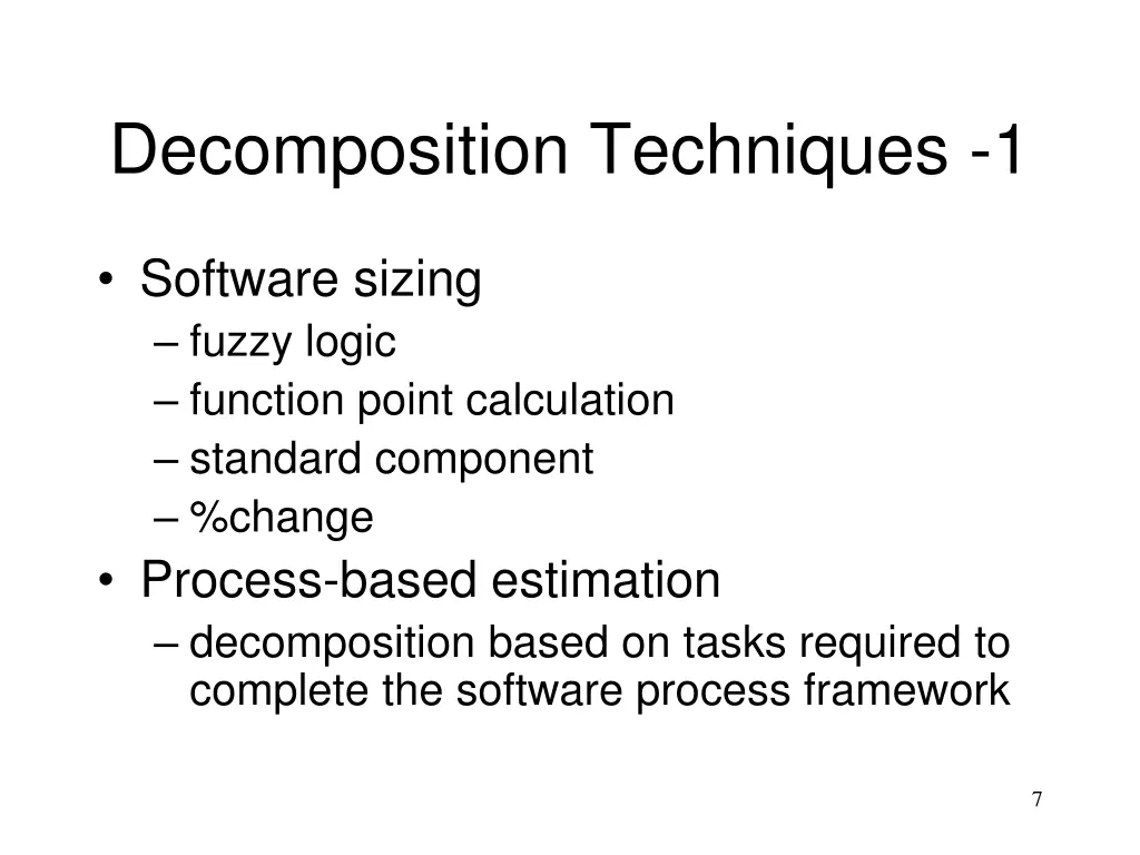 decomposition techniques 1