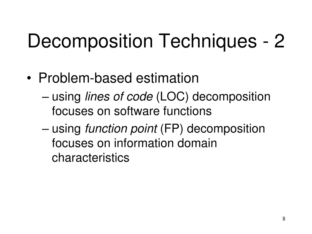 decomposition techniques 2