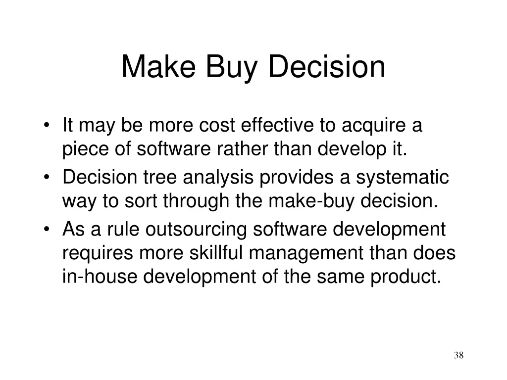 make buy decision