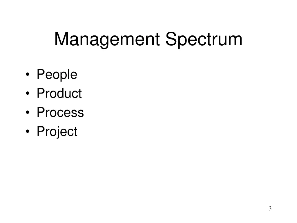 management spectrum