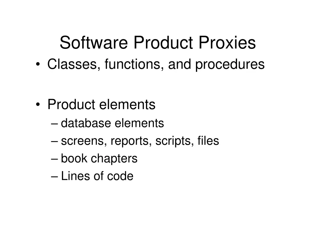 software product proxies classes functions