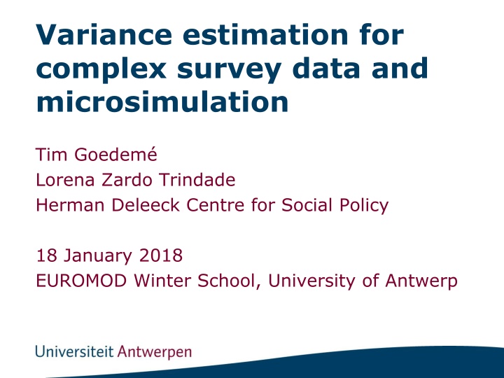 variance estimation for complex survey data