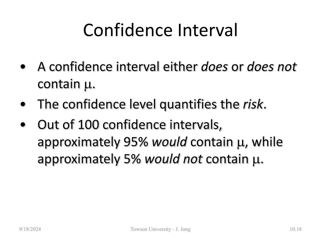 confidence interval